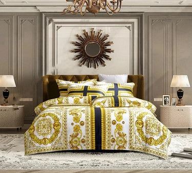 Golden Elegant Renaissance 1200TC Egyptian Cotton Bedding Set
